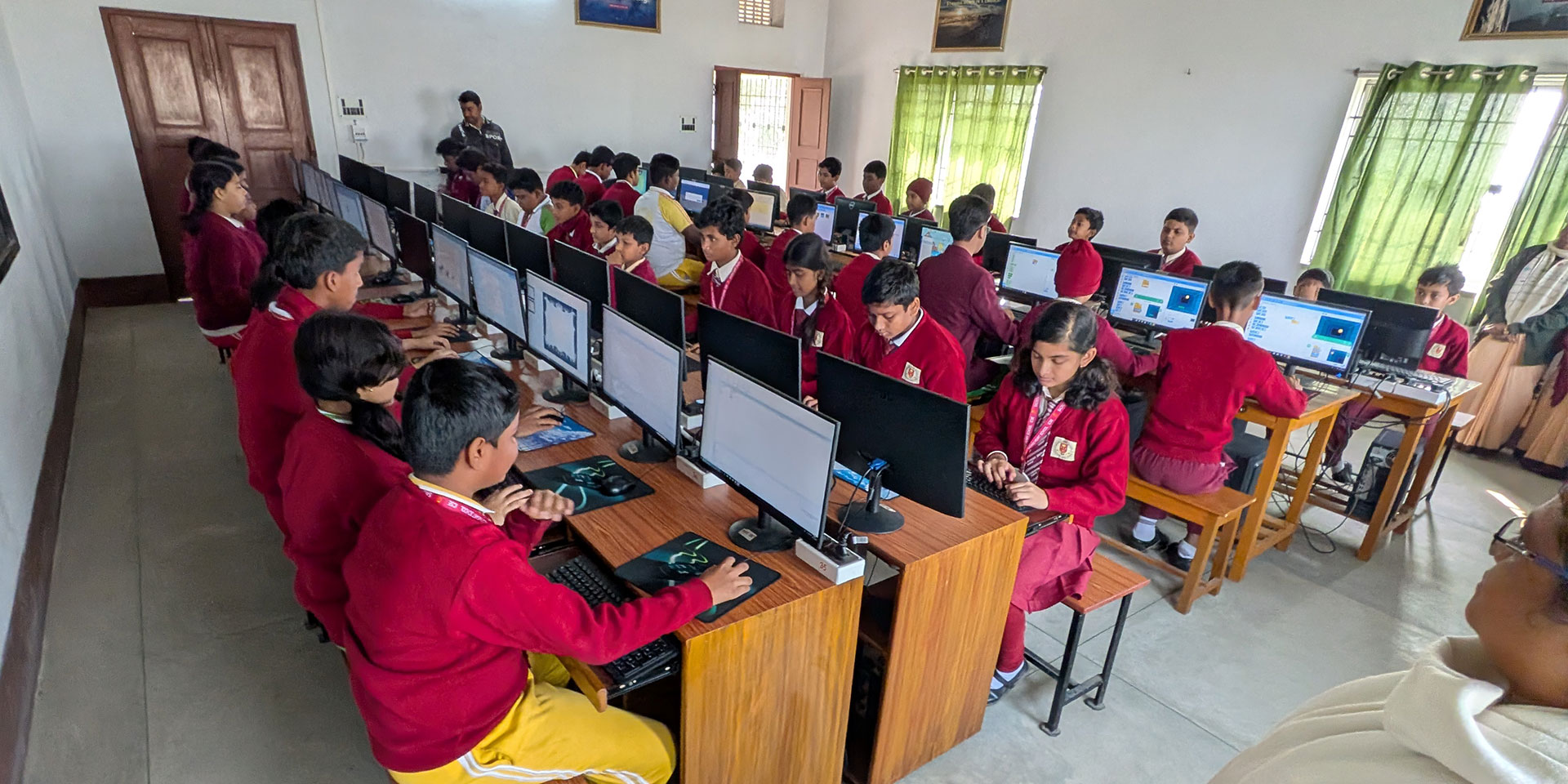 Students at Sacred Heart School